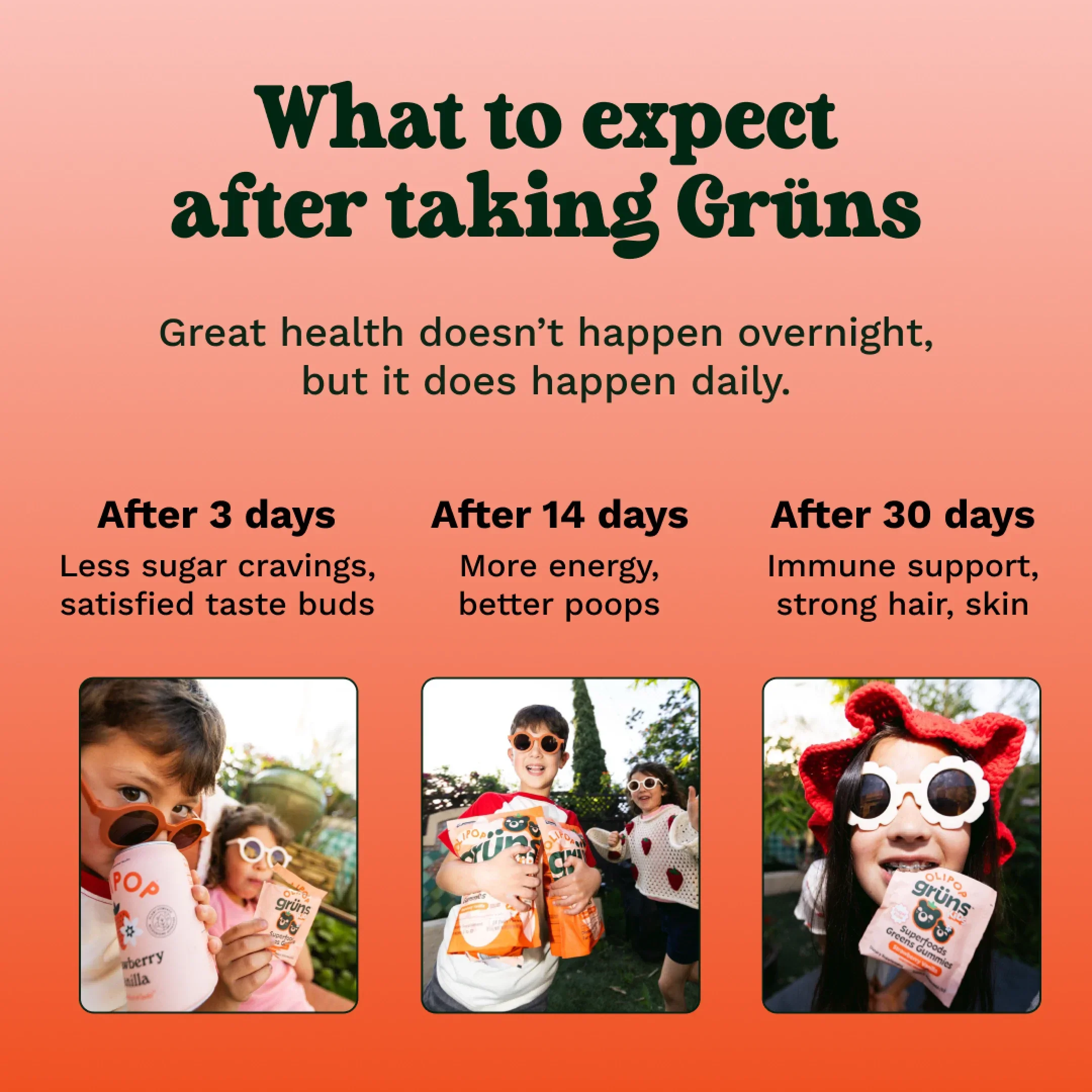 Grüns Kids OLIPOP® - Everyday Cubs
